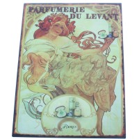 Plaques murales métal déco Parfumerie Du Levant 24 x 32 cm